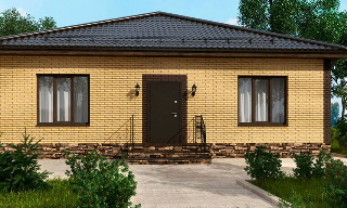 Проекты одноэтажных домов из кирпича | Строй-Энг - Энгельс от 3669 рублей